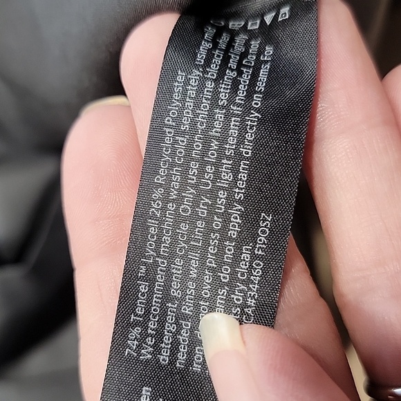 Eileen Fisher Size PM Graphite Gray Front Side Pleat Sleeveless Shift Dress - Picture 11 of 11